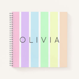 Minimalistisk söt pastellregnbåge multifärgad rand