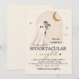 Minimalistisk sötnos Halloween-festinklad Inbjudningar