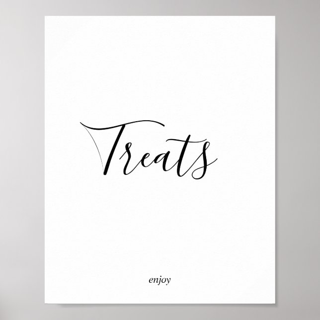Minimalistisk sötsaksskylt för bord poster (Framsidan)