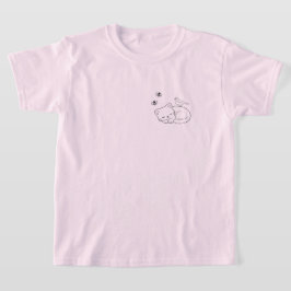 Minimalistisk sovande katt barn t shirt