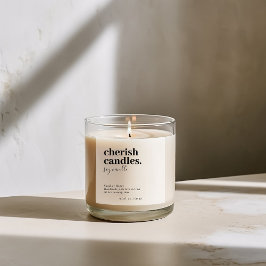 Minimalistisk Soy Candle burk-etikett Fyrkantigt Klistermärke