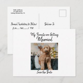 Minimalistisk Spara Datum från hunden Meddelande Vykort