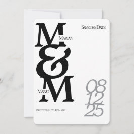Minimalistisk Spara datuminbjudan Datumet