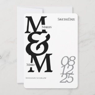 Minimalistisk Spara datuminbjudan Datumet
