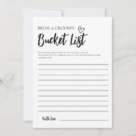 Minimalistisk spärrlista för bride- och Groom-kort Inbjudningar