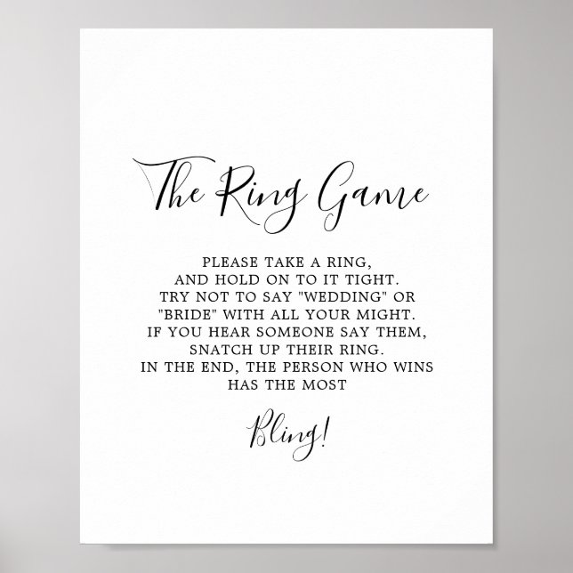 Minimalistisk spelsignatur i Ring Poster (Framsidan)