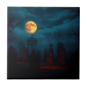 Minimalistisk spindelnäts Halloween keramisk kakel
