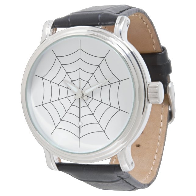Minimalistisk spindelnätsarmbandsur - Konstnärlig Armbandsur (Vinklad)