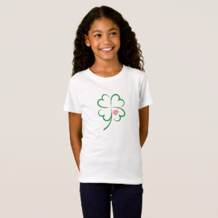 Minimalistisk St patricks day, 4 Löv Klöver, Ladyb T Shirt