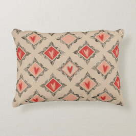 Minimalistisk Stam- Hjärt- Dammtrosa design Prydnadskudde