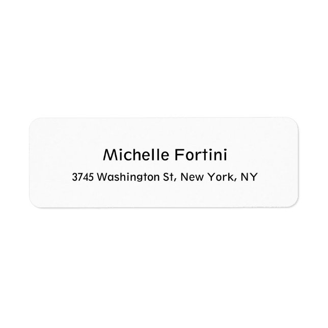 Minimalistisk standardinställning för klassisk Ele Returadress Etikett (Framsidan)