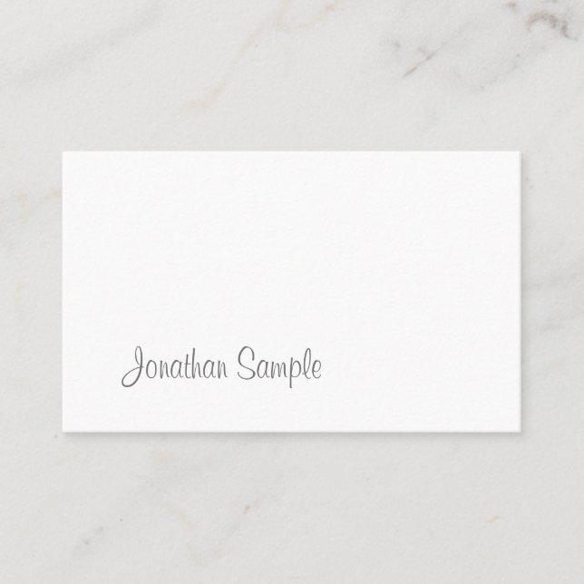 Minimalistisk standardstil för handskriven Chic Visitkort (Framsida)