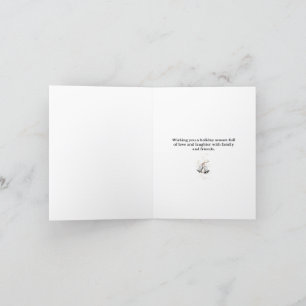 Minimalistisk Ständigt Grön Träddesign Enkel Handr Helgkort