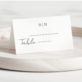 Minimalistisk status för chic placeringskort