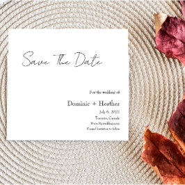 Minimalistisk status för chic spara datumet