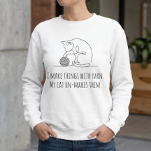 Minimalistisk stickning virkning kattälskare linje