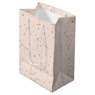 Minimalistisk stjärnbildsmönster i rosa och brunt