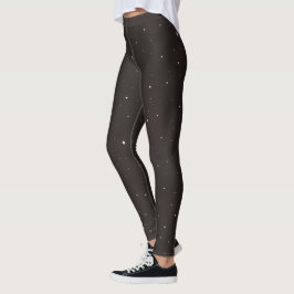 Minimalistisk stjärnklar natthimmel Svarta Legging