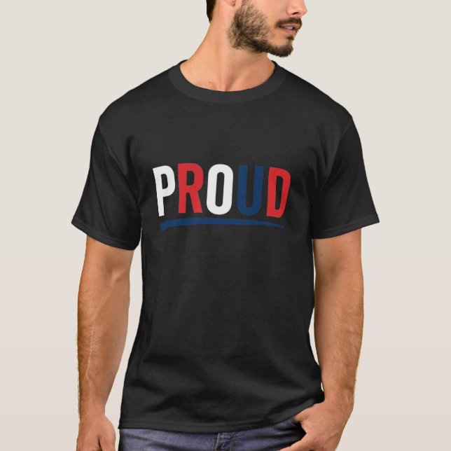 Minimalistisk "stolt" grafik t shirt (Framsida)