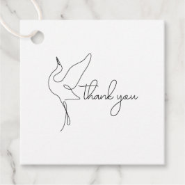 Minimalistisk Stork Neutral Babyshower Tacksamhet Gåvor Etiketter