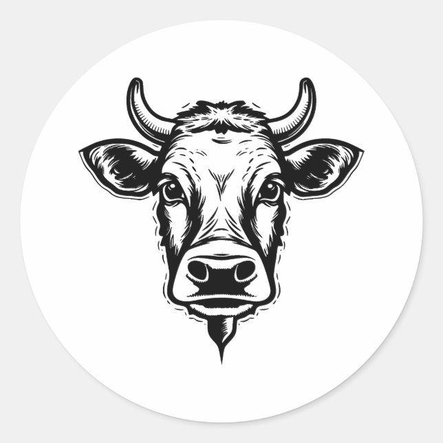 Minimalistisk streckdesign runt klistermärke (Framsida)