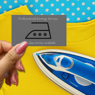 Minimalistisk strykningstjänst för Grått-Professio Visitkort