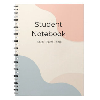 Minimalistisk studentanteckningsbok Pastell Journa Anteckningsbok