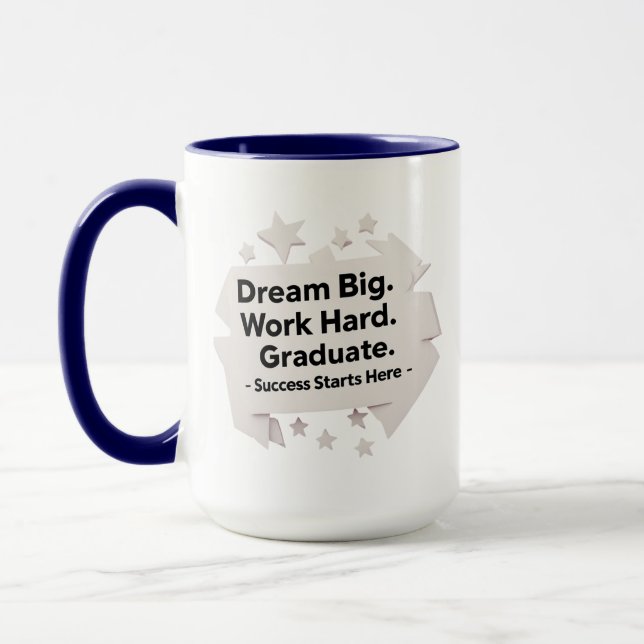 Minimalistisk Studenten Mugg - Dream Big 15oz-komb (Vänster)