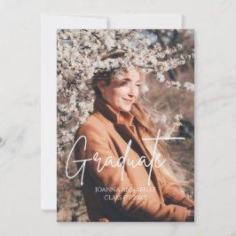 Minimalistisk Studentfest för fotokollage Inbjudningar