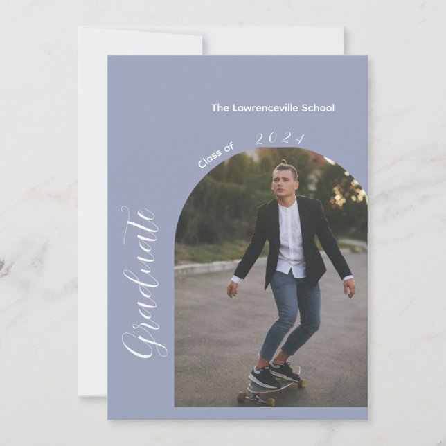 Minimalistisk studentfest på 2 bilder inbjudningar (Framsida)