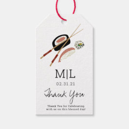Minimalistisk Sushi-rulle Tack Asiatisk Bröllop Presentetikett