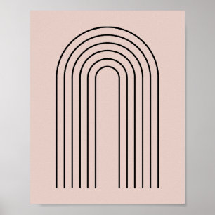 Minimalistisk svart Arch-design Poster