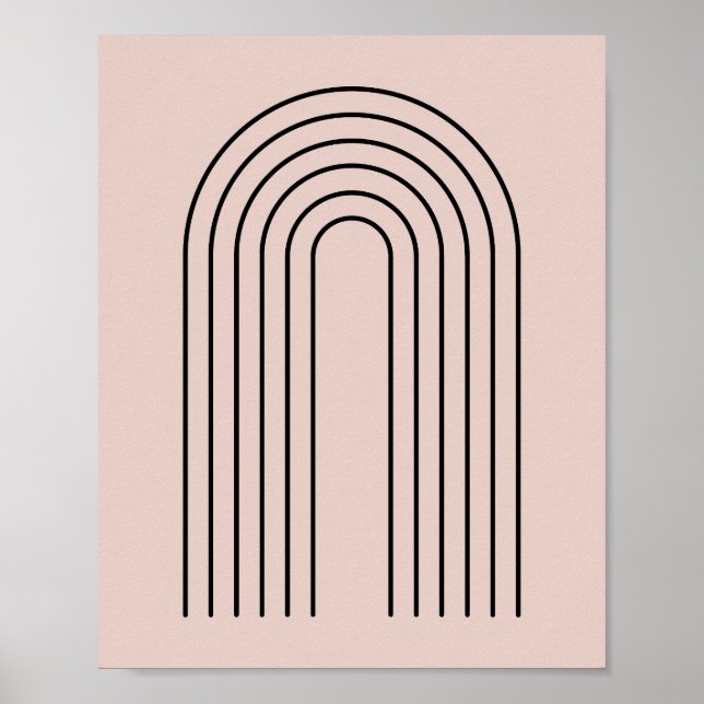 Minimalistisk svart Arch-design Poster (Framsidan)