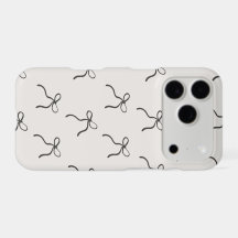 Minimalistisk svart båge iPhone Pro 18 fodral