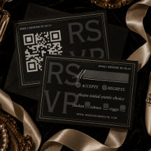 Minimalistisk svart band formell bröllops QR-kod