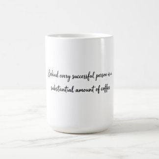 Minimalistisk svart bläck kaffetypografi grafik kaffemugg