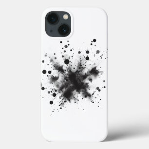 Minimalistisk svart bläcksprut Telefonfodral - Mod