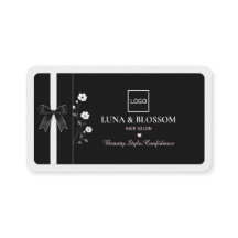 Minimalistisk svart blomsterfrisörsalong