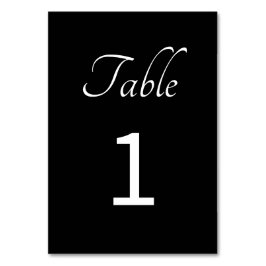 Minimalistisk: Svart   Bordnummer Bordsnummer