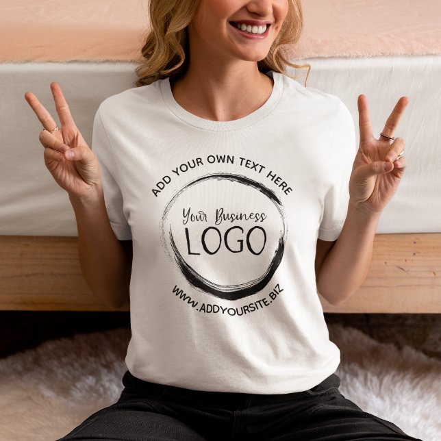 Minimalistisk svart cirkel logotyp t shirt (Minimalist Black Circle Logo T-Shirt)