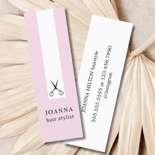 Minimalistisk svart Elegant-sax, minst Hair Stylis Mini Visitkort