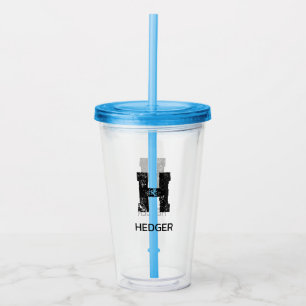 MINIMALISTISK SVART EN BOKSTAV MONOGRAM NAMN KLAR TAKE AWAY MUGG