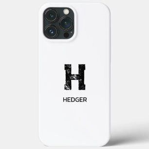 MINIMALISTISK SVART EN BOKSTAV MONOGRAM NAMN VIT