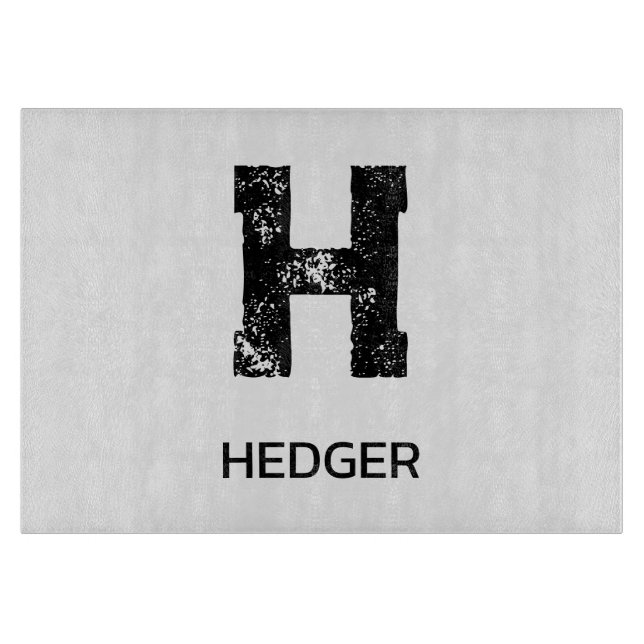 MINIMALISTISK SVART EN BOKSTAV MONOGRAM NAMN VIT (Framsidan)