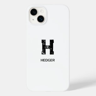 MINIMALISTISK SVART EN BOKSTAV MONOGRAM NAMN VIT