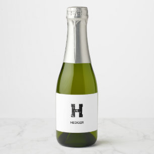 MINIMALISTISK SVART EN BOKSTAV MONOGRAM NAMN VIT
