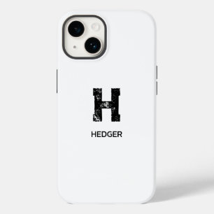 MINIMALISTISK SVART EN BOKSTAV MONOGRAM NAMN VIT