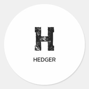 MINIMALISTISK SVART EN BOKSTAV MONOGRAM NAMN VIT RUNT KLISTERMÄRKE