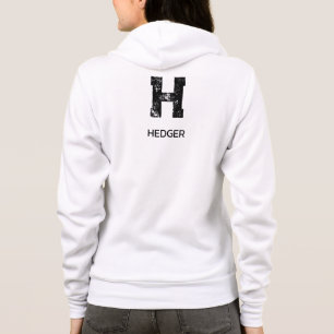 MINIMALISTISK SVART EN BOKSTAV MONOGRAM NAMN VIT T SHIRT