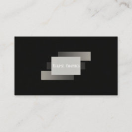Minimalistisk Svart Geometrisk Överlappande Abstra Visitkort
